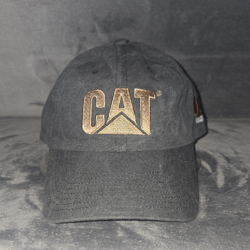 CAT Men's Black Cap with Gold Logo